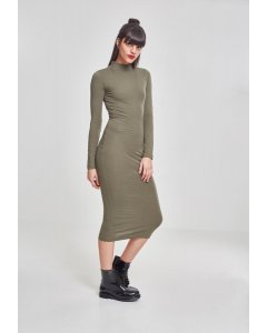 Woman dress // Urban classics Ladies Turtleneck L/S Dress olive