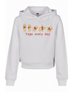 Kid`s hodie // Mister tee Kids Yoga Every Day Cropped Hoody white