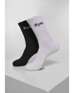 Socks // Mister tee HI Bye Socks short Pack black white