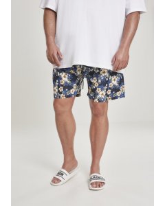 Swimsuit shorts // Urban classics Pattern Swim Shorts hibiscus