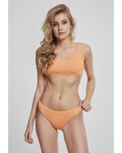 Swimwear for women  // Urban classics Ladies Tanktop Crinkle Bikini papaya