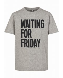 Kid`s t-shirt // Mister tee Kids Waiting For Friday Tee heather grey