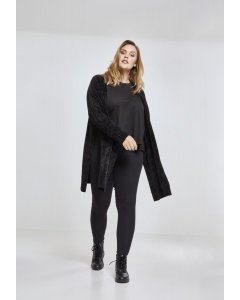 Women´s hoodie cardigan // Urban Classics Ladies Oversize Chenille Cardigan black