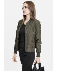Women´s bomber jacket // Urban classics Ladies Light Bomber Jacket dark olive
