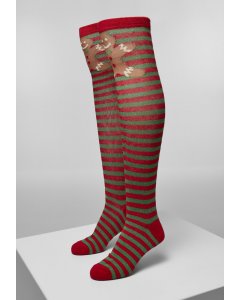 Socks // Urban classics Christmas Overknees Socks red/green