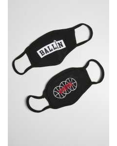 MT Accessoires / Ballin and My Game Face Mask 2-Pack black
