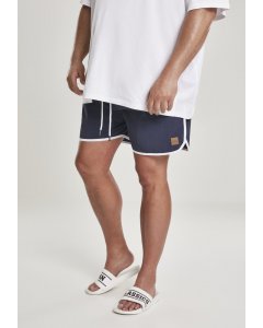 Swimsuit shorts // Urban Classics Retro Swimshorts navy/white
