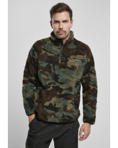 Men´s hoodie half-zipper // Brandit Teddyfleece Troyer woodland