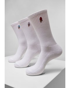 Socks // Mister tee Ice Cream Socks 3-Pack white