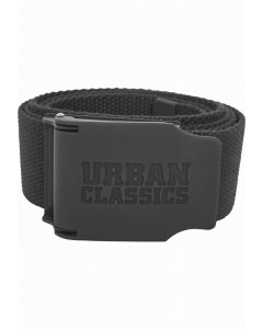 Men's belt // Urban classics Woven Belt Rubbered Touch UC black