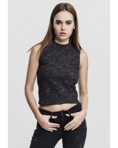 Women´s T-shirt waist  // Urban classics Ladies Space Dye Top blk/wht