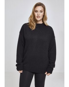 Women´s sweater // Urban Classics Ladies Oversize Turtleneck Sweater black