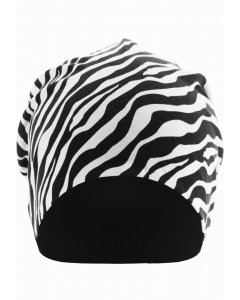 Cap // MasterDis Printed Jersey Beanie zebra/black