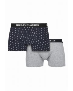 Men's boxers // Urban classics  Men Boxer Shorts Double Pack small pineapple aop+grey