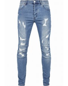 Men's jeans // Cayler & Sons C&S Paneled Denim Pants distressed mid blue