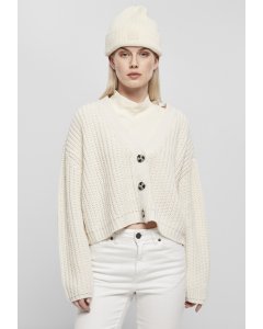Women´s hoodie cardigan // Urban Classics Ladies Oversized Cardigan whitesand