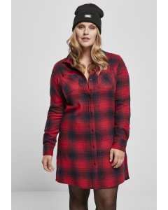 Woman dress // Urban classics Ladies Check Shirt Dress darkblue/red