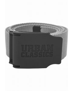 Men's belt // Urban classics Woven Belt Rubbered Touch UC grey