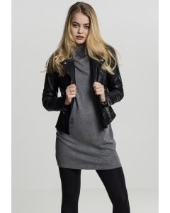 Women´s pullover long  // Urban classics Ladies Oversized Turtleneck Dress grey