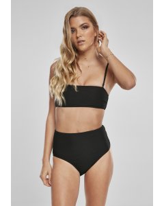 Swimwear for women  // Urban classics Ladies High Waist Bandeau Bikini black