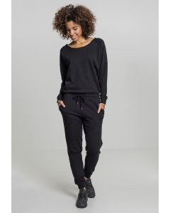 Sweatsuit  // Urban classics Ladies Long Sleeve Terry Jumpsuit black