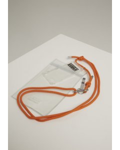 Urban Classics Accessoires / Phone Necklace with Additionals I Phone 8 transparent/orange