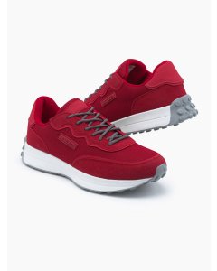 Men's shoes sneakers in combined materials - red V2 OM-FOSL-0110