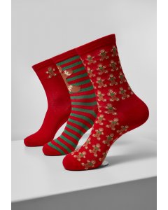 Socks // Urban classics Christmas Gingerbread Lurex Socks 3-Pack multicolor