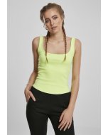 Women's top // Urban classics Ladies Wide Neck Top electriclime
