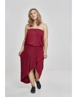 Woman dress // Urban classics Ladies Viscose Bandeau Dress burgundy