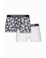 Men's boxers // Urban classics  Men Boxer Shorts Double Pack palm aop+white