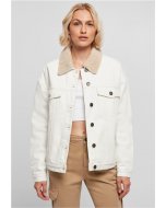 Urban Classics / Ladies Oversized Sherpa Denim Jacket offwhite raw