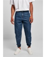 Men's jeans // Southpole Spray Logo Denim darkblue washed