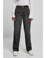 Jeans // Urban classics Ladies High Waist 90´S Wide Leg Denim Pants black washed