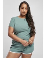Women´s T-shirt short-sleeve // Urban classics Ladies Stretch Jersey Cropped Tee paleleaf