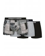 Men's boxers // Urban classics Organic Boxer Shorts 3-Pack bandana grey+grey+bla