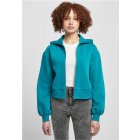Urban Classics / Ladies Short Oversized Zip Jacket watergreen