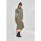 Woman dress // Urban classics Ladies Turtleneck L/S Dress olive