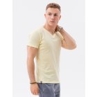 Men's plain t-shirt S1369 - light yellow
