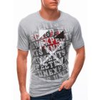 Men's printed t-shirt S1602 - grey