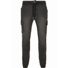 Men's jeans // Urban Classics Denim Cargo Jogging Pants real black washed