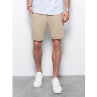 Men's knit shorts with elastic waistband - sand V3 OM-SRCS-0107