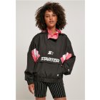 Women´s jacket // Starter Ladies Colorblock Halfzip Windbreaker black/pinkgrapefruit
