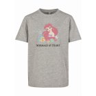 Kid`s t-shirt // Mister tee Kids Mermaid At Heart Tee heather grey