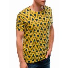 Men's printed t-shirt S1647 - yellow