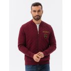 Men's zip-up sweatshirt - V4 dark red B1422 