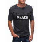 Men's printed t-shirt S1405 - dark grey
