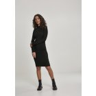 Woman dress // Urban Classics Ladies Peached Rib Dress LS black