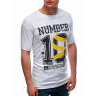 Men's printed t-shirt S1684 - white