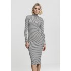 Woman dress // Urban classics Ladies Striped Turtleneck Dress black/white